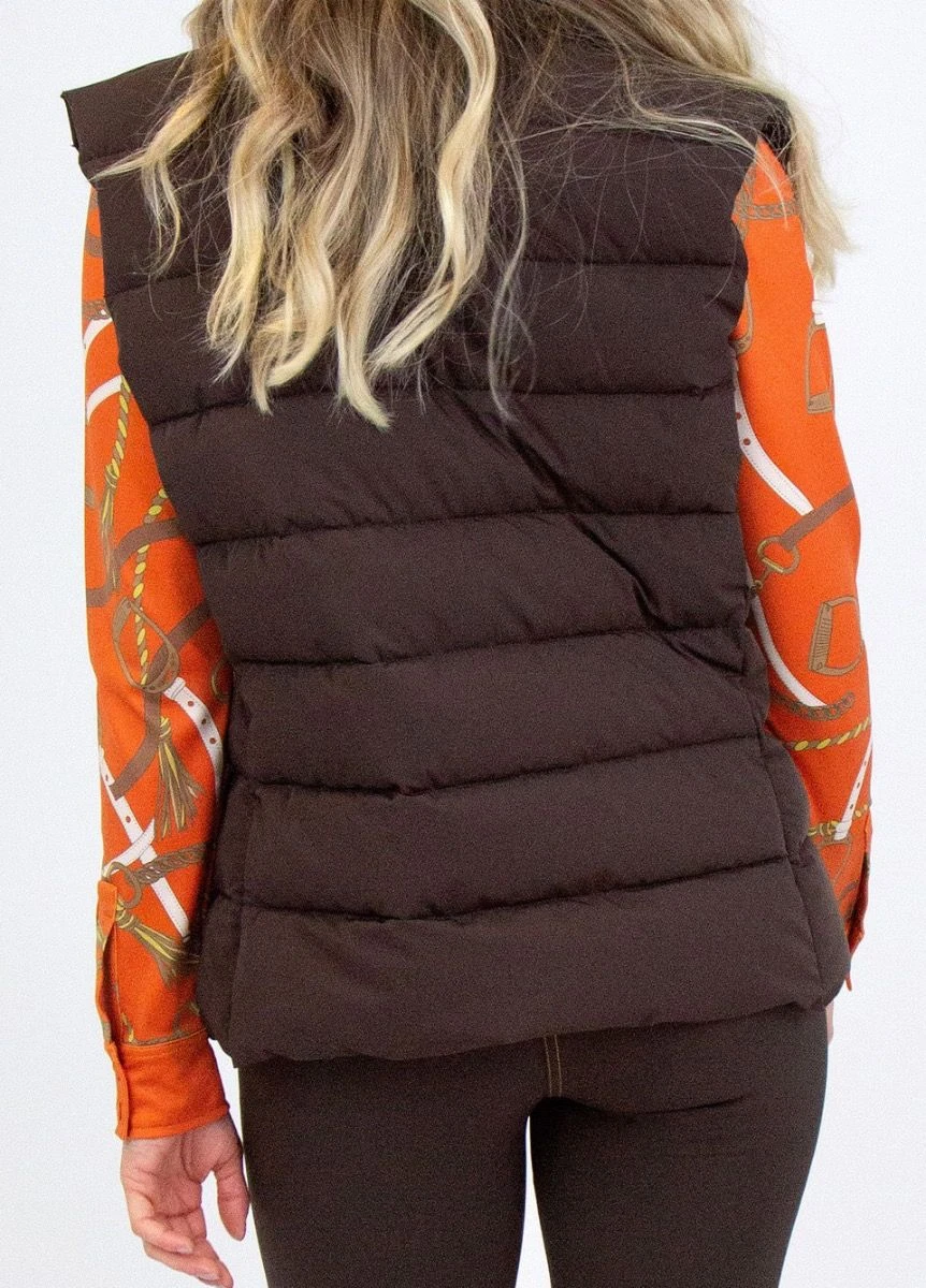 PS Of Sweden Chrissy Padded Vest - Coffee 2 PS Of Sweden Chrissy Padded Vest - Coffee - Image 2
