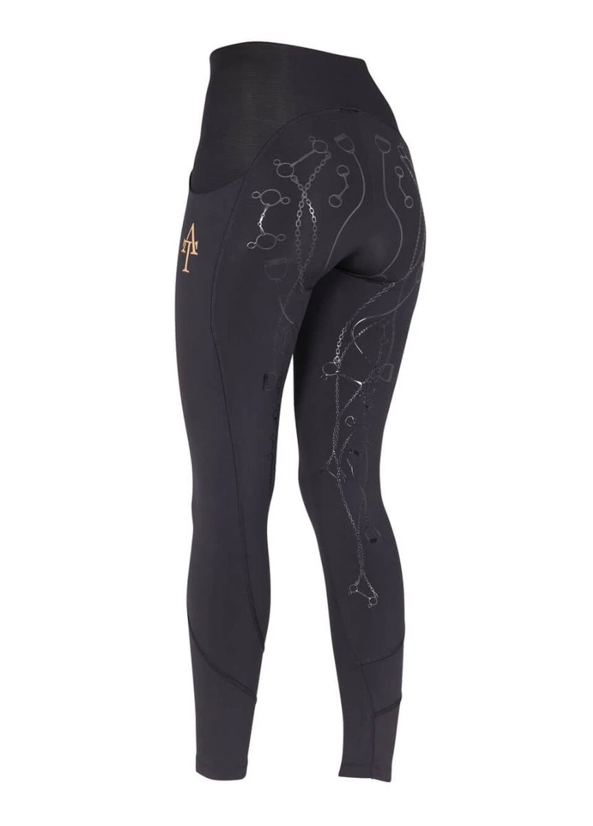 Shires Aubrion Ladies Team Tights - Black 3 Shires Aubrion Ladies Team Tights - Black - Image 3