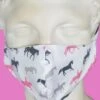 Spartan Cotton Face Cover - Sculpted - Pink Horses