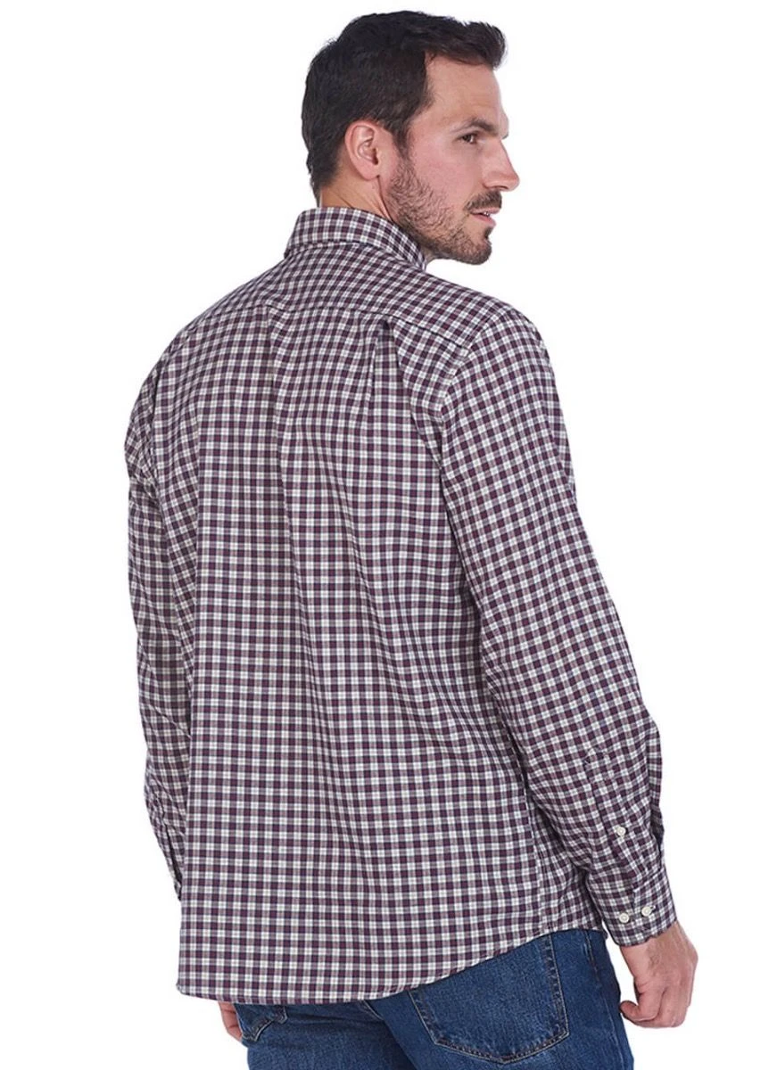 Barbour Thornley Thermo Weave Shirt - Red 4 Barbour Thornley Thermo Weave Shirt - Red - Image 4