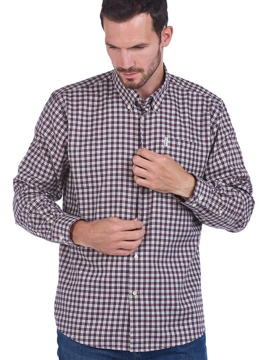 Barbour Thornley Thermo Weave Shirt - Red 1 Barbour Thornley Thermo Weave Shirt - Red
