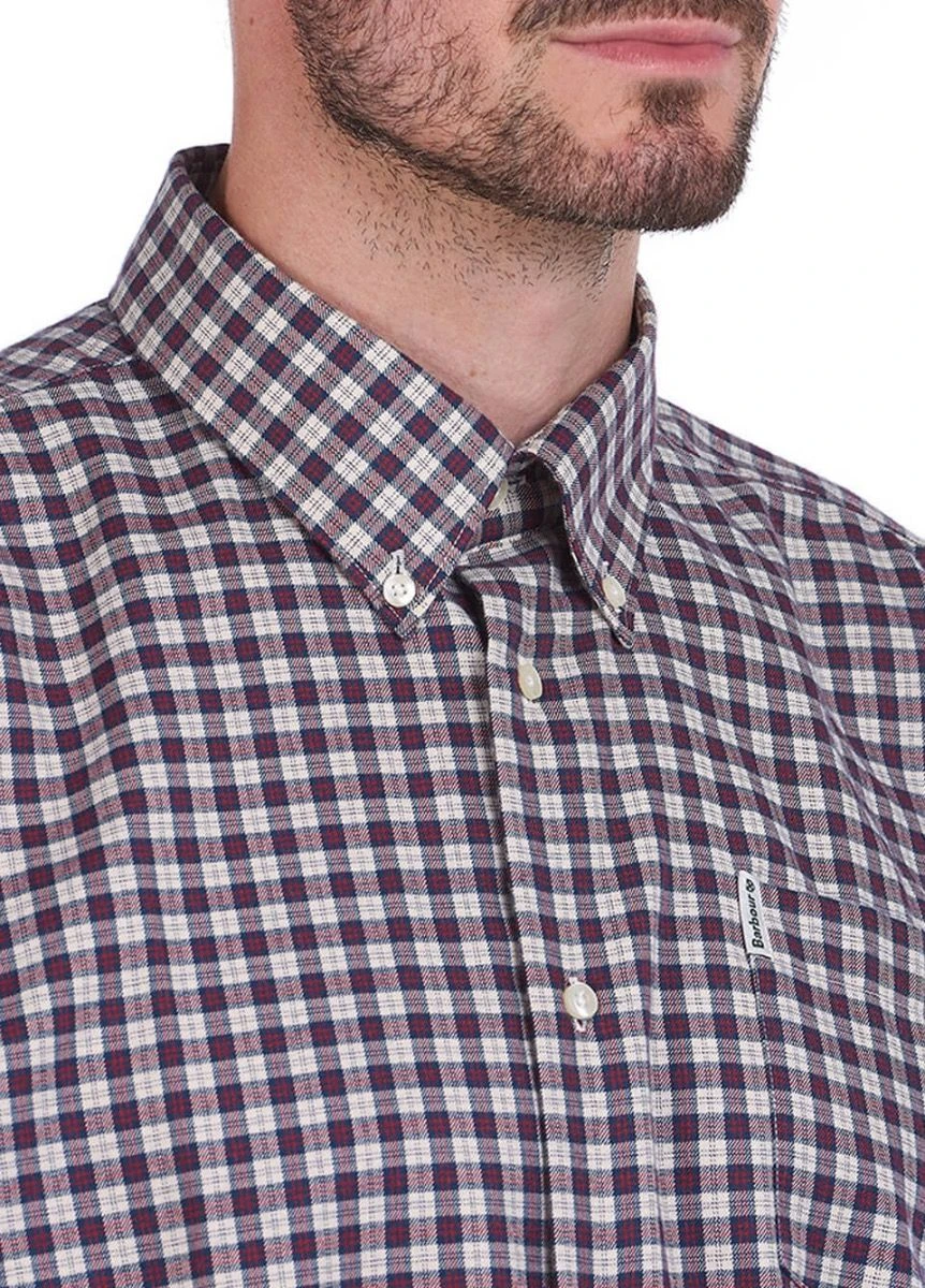 Barbour Thornley Thermo Weave Shirt - Red 3 Barbour Thornley Thermo Weave Shirt - Red - Image 3