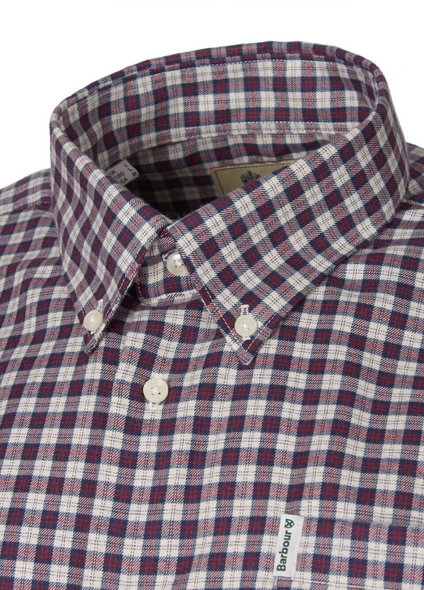 Barbour Thornley Thermo Weave Shirt - Red 6 Barbour Thornley Thermo Weave Shirt - Red - Image 6