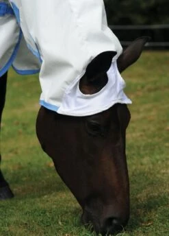 Weatherbeeta Sweet Itch Shield Combo Neck - White/Blue -Throstlenest Store wbshieldcombowhiteblue3rdy